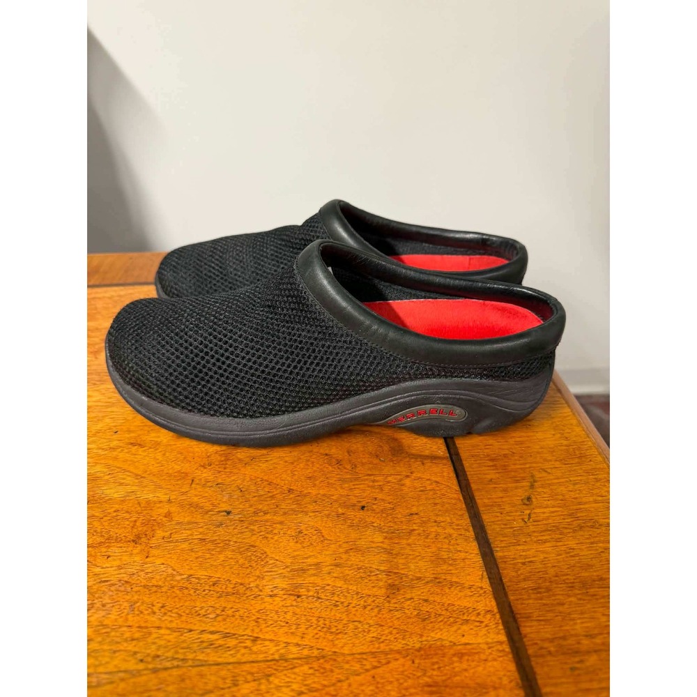 Merrell Womens 9.5 Black Encore Breeze Mesh Clogs Slip On Comfort J62120